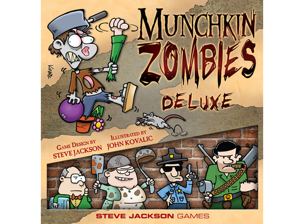 Munchkin Zombies Deluxe Brettspill Spesialutgave av kortspillet med brett++